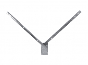 Bavolet na štvorhranný stĺpik 60 × 40 mm, oboustranný - pozinkovaný (Zn)