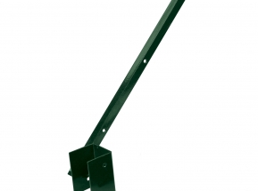 Bavolet na štvrohranný stĺpik 60 × 60 mm, jednostranný, vnútorné - poplastovaný (Zn + PVC)