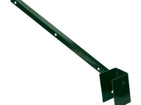 Bavolet na štvrohranný stĺpik 60 × 60 mm, jednostranný, vonkajšie - poplastovaný (Zn + PVC)