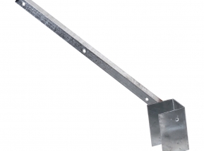 Bavolet na štvrohranný stĺpik 60 × 60 mm, jednostranný,vonkajšie - pozinkovaný (Zn)