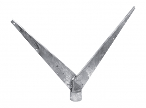 Bavolet pre stĺpiky o priemeru 48 mm, oboustranný - pozinkovaný (Zn)