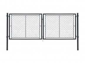 Dvojkrídlová brána IDEAL® II poplastovaná (Zn + PVC) - rozmer 3605 × 1200 mm, farba antracit (RAL 7016)