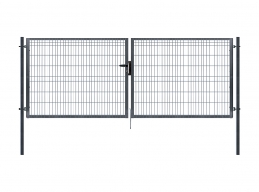 Dvojkrídlová brána PILOFOR® poplastovaná (Zn + PVC) - rozmer 4118 × 1045 mm, antracit