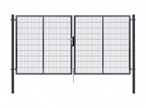 Dvojkrídlová brána PILOFOR® SUPER poplastovaná (Zn + PVC) - antracit, rozmer 4118 × 1780 mm