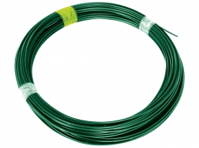 Napínacie drôt poplastovaný (Zn + PVC)  33m, 2,25/3,40, zelený, (žltý štítok)