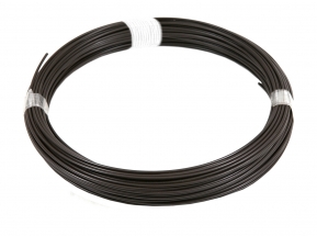 napínacie drôt poplastovaný (Zn + PVC) 52m, 2,25/3,40, hnedý (biely štítek)