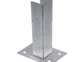 Platňa  Zn na montáž čtvorhranného stĺpika bránky / brány na betonóvý základ 60x60 mm