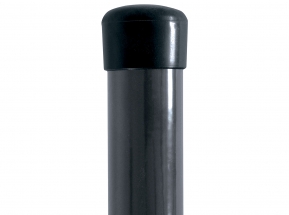 Plotový stĺpik IDEAL® poplastovaný (Zn + PVC) 1750/48, čierna čiapočka, farba antracit