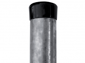 Plotový stĺpik IDEAL® pozinkovaný (Zn) 2000/48, čierna plastová čiapočka
