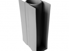 stabilizačný držiak PVC (plastový) - priebežný, priemer 48 mm, pre dosku 50 mm