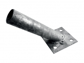 Zn platňa pre montáž stĺpikov na betónový základ - pre stĺpiky priemer 38 mm