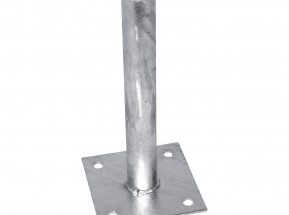 Zn platňa pre montáž stĺpikov na betónový základ - pre stĺpiky priemer 38 mm