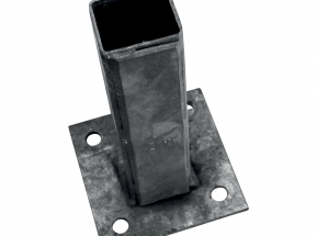 Zn platňa pre montáž stĺpikov na betónový základ - pre stĺpiky - profilu 50 × 50 mm