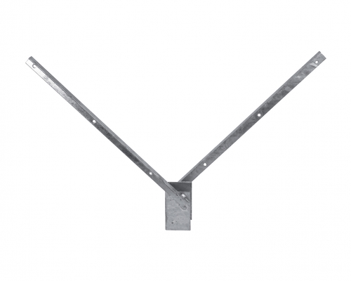 Bavolet na štvorhranný stĺpik 60 × 40 mm, oboustranný - pozinkovaný (Zn)