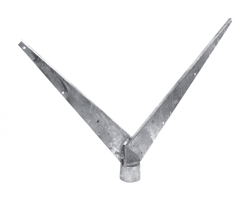 Bavolet pre stĺpiky o priemeru 48 mm, oboustranný - pozinkovaný (Zn)