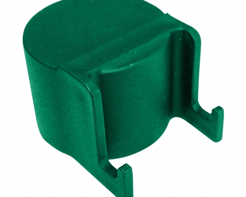 čiapočka stĺpika priemer 48 mm s háčikmi na čele, zelená
