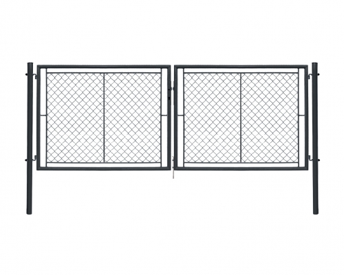 Dvojkrídlová brána IDEAL® II poplastovaná (Zn + PVC) - rozmer 3605 × 1450 mm, farba antracit (RAL 7016)