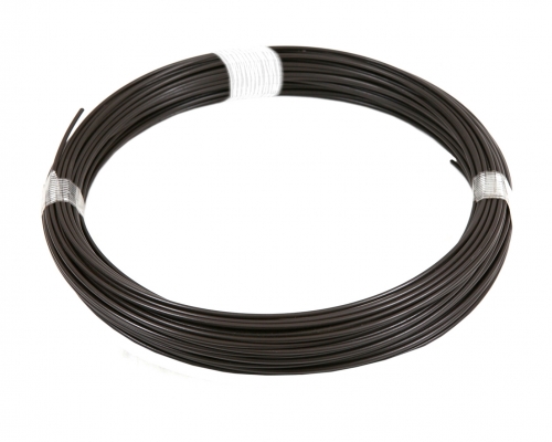 napínacie drôt poplastovaný (Zn + PVC) 52m, 2,25/3,40, hnedý (biely štítek)