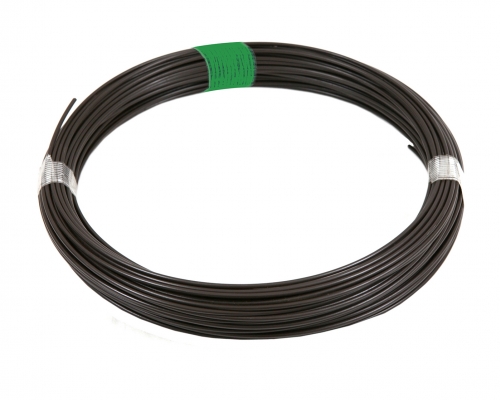 napínacie drôt poplastovaný (Zn + PVC) 78m, 2,25/3,40, hnedý (zelený štítek)