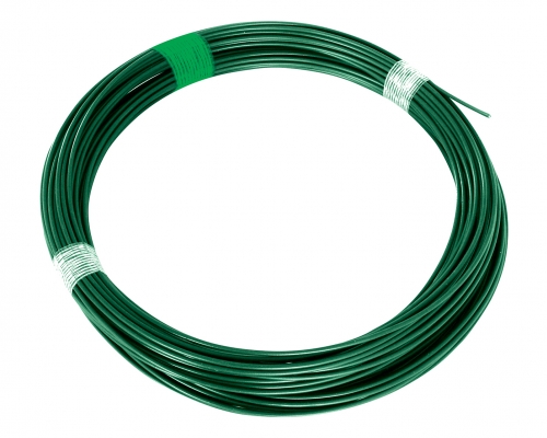 Napínacie drôt poplastovaný (Zn + PVC) - zelený, dĺžka 26 m