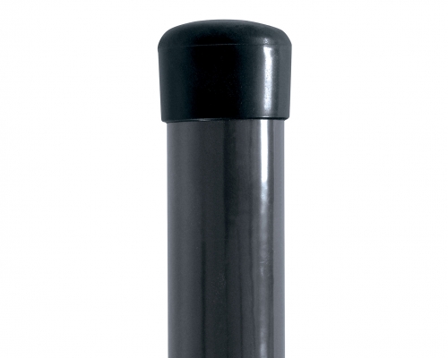 Plotový stĺpik IDEAL® poplastovaný (Zn + PVC) 1750/48, čierna čiapočka, farba antracit