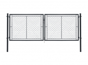 Dvojkrídlová brána IDEAL® II poplastovaná (Zn + PVC) - rozmer 3605 × 1750 mm, farba antracit (RAL 7016)