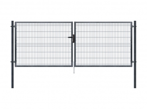 Dvojkrídlová brána PILOFOR® poplastovaná (Zn + PVC) - rozmer 4118 × 1045 mm, antracit