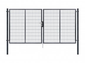 Dvojkrídlová brána PILOFOR® SUPER poplastovaná (Zn + PVC) - antracit, rozmer 4118 × 1980 mm