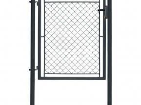 Jednokrídlová bránka IDEAL® poplastovaná (Zn + PVC) - rozmer 1085 × 1450 mm, farba antracit (RAL 7016)