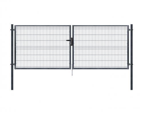 Dvojkrídlová brána PILOFOR® poplastovaná (Zn + PVC) - rozmer 4118 × 1045 mm, antracit