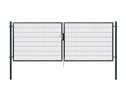 Dvojkrídlová brána PILOFOR® SUPER poplastovaná (Zn + PVC) - antracit, rozmer 4118 × 1180 mm