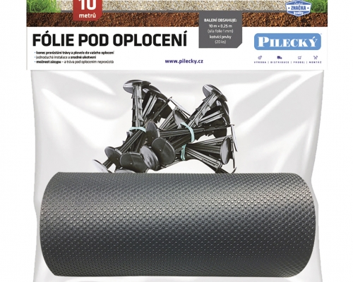 Fólie pod plot 25 cm/10 m + 20 ks plastových klincov - SET