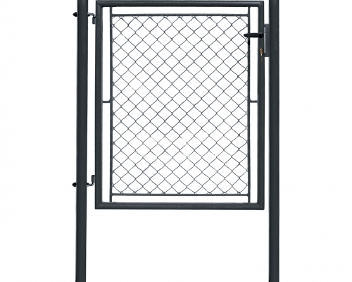 Jednokrídlová bránka IDEAL® poplastovaná (Zn + PVC) - rozmer 1085 × 1450 mm, farba antracit (RAL 7016)